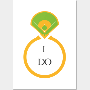 I do- a funny wedding  marriage baseball softball lover design Posters and Art